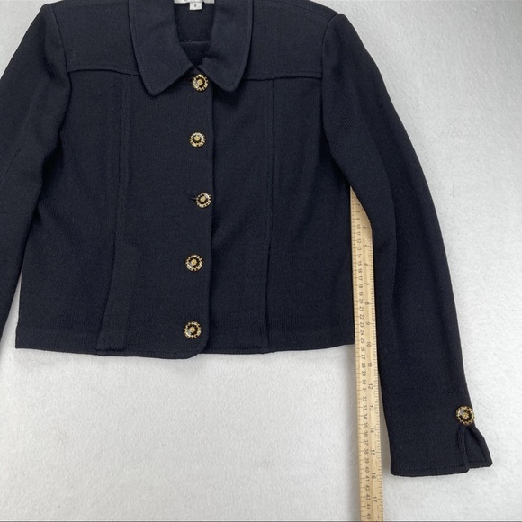 St. John Collection by Marie Gray Sz 6 Suit Jacket Knit Blazer Old Money Luxury - Picture 10 of 12